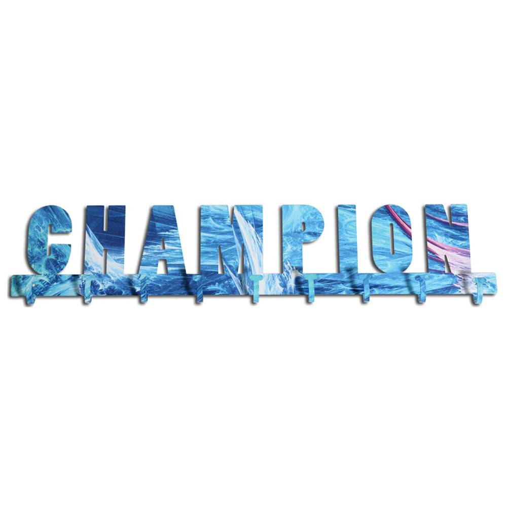 Champion 9 Hook Blue Gymnastics Medal Rack