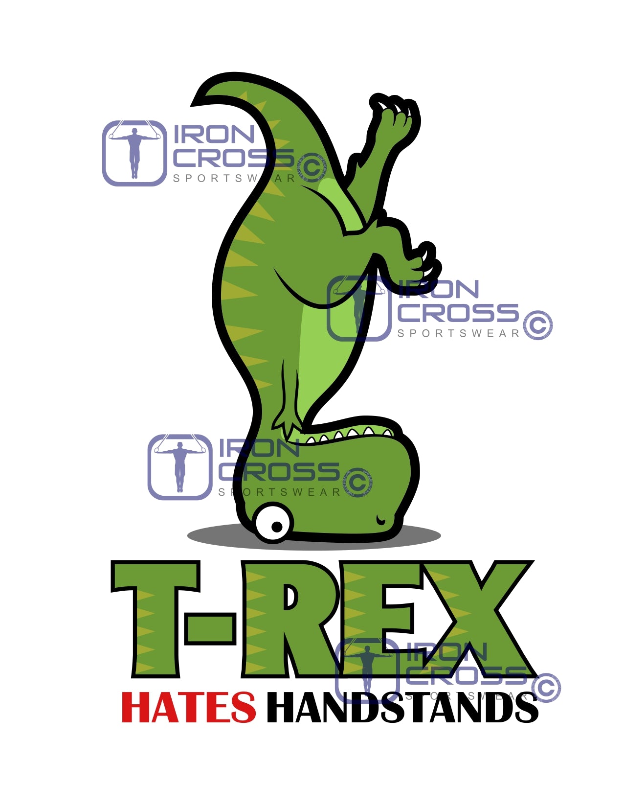 T-Rex Hates Handstands Singlet