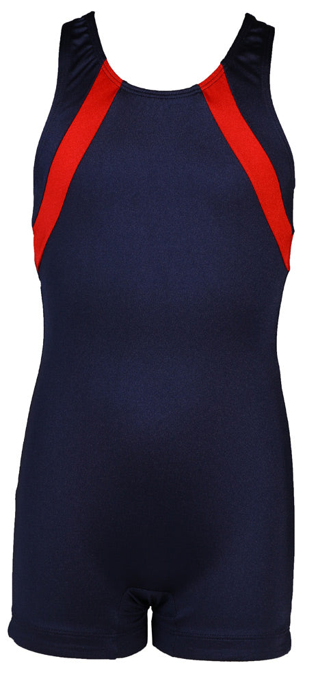 Basic Diagonal-Cut Gymnastics Singlet - Multiple Colors