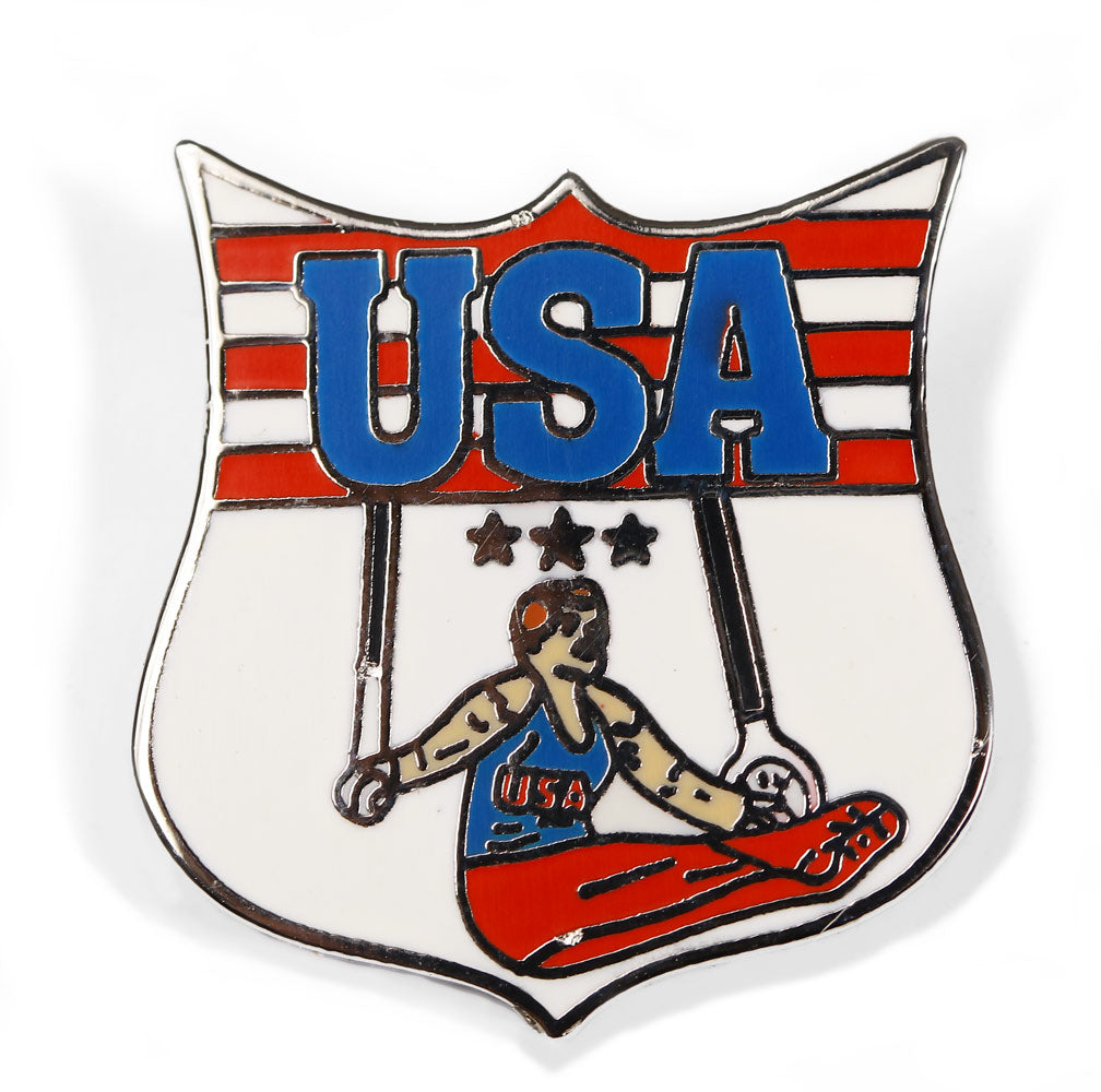 Men's Gymnastics L Cross USA pin